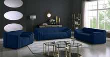 Load image into Gallery viewer, Naya Navy Velvet Chair