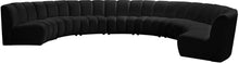 Load image into Gallery viewer, Infinity Black Velvet 8pc. Modular Sectional