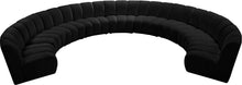Load image into Gallery viewer, Infinity Black Velvet 9pc. Modular Sectional