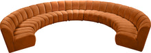 Load image into Gallery viewer, Infinity Cognac Velvet 9pc. Modular Sectional
