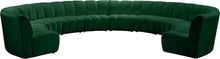 Load image into Gallery viewer, Infinity Green Velvet 10pc. Modular Sectional