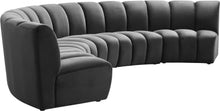 Load image into Gallery viewer, Infinity Grey Velvet 5pc. Modular Sectional
