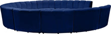 Load image into Gallery viewer, Infinity Navy Velvet 11pc. Modular Sectional