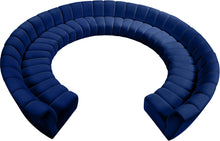 Load image into Gallery viewer, Infinity Navy Velvet 11pc. Modular Sectional