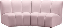 Load image into Gallery viewer, Infinity Pink Velvet 2pc. Modular Sectional