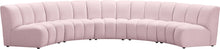 Load image into Gallery viewer, Infinity Pink Velvet 5pc. Modular Sectional
