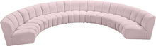 Load image into Gallery viewer, Infinity Pink Velvet 7pc. Modular Sectional