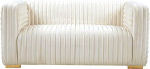 Load image into Gallery viewer, Ravish Cream Velvet Loveseat