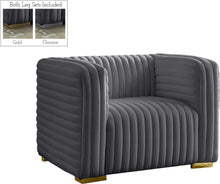 Load image into Gallery viewer, Ravish Grey Velvet Chair