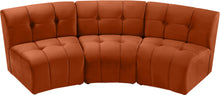 Load image into Gallery viewer, Limitless Cognac Velvet 3pc. Modular Sectional