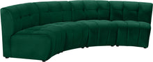 Load image into Gallery viewer, Limitless Green Velvet 4pc. Modular Sectional