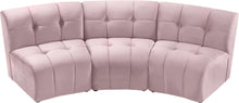 Load image into Gallery viewer, Limitless Pink Velvet 3pc. Modular Sectional