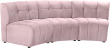 Load image into Gallery viewer, Limitless Pink Velvet 3pc. Modular Sectional