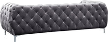 Load image into Gallery viewer, Mercer Grey Velvet Sofa