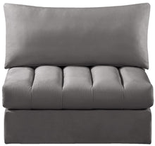 Load image into Gallery viewer, Jacob Grey Velvet Armless