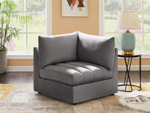 Load image into Gallery viewer, Jacob Grey Velvet Corner