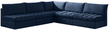 Load image into Gallery viewer, Jacob Navy Velvet Modular Sectional