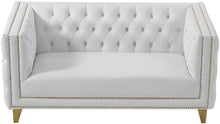 Load image into Gallery viewer, Michelle White Faux Leather Loveseat
