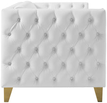 Load image into Gallery viewer, Michelle White Faux Leather Sofa