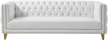Load image into Gallery viewer, Michelle White Faux Leather Sofa