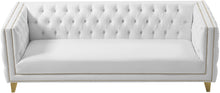 Load image into Gallery viewer, Michelle White Faux Leather Sofa