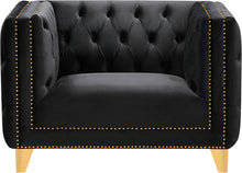 Load image into Gallery viewer, Michelle Black Velvet Chair