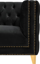 Load image into Gallery viewer, Michelle Black Velvet Loveseat