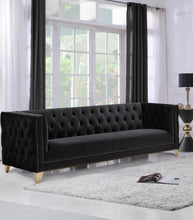 Load image into Gallery viewer, Michelle Black Velvet Sofa