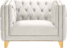 Load image into Gallery viewer, Michelle Cream Velvet Chair
