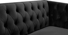 Load image into Gallery viewer, Michelle Black Velvet Loveseat