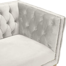 Load image into Gallery viewer, Michelle Cream Velvet Chair