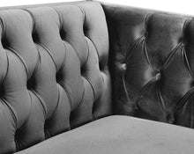 Load image into Gallery viewer, Michelle Grey Velvet Chair