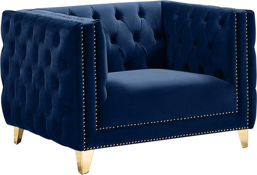 Michelle Navy Velvet Chair
