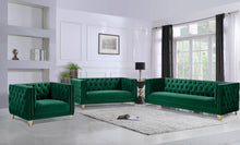 Load image into Gallery viewer, Michelle Green Velvet Loveseat