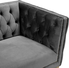 Load image into Gallery viewer, Michelle Grey Velvet Chair