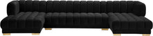 Load image into Gallery viewer, Gwen Black Velvet 3pc. Sectional (3 Boxes)