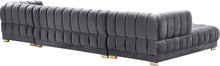 Load image into Gallery viewer, Gwen Grey Velvet 3pc. Sectional (3 Boxes)