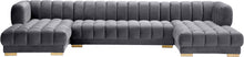 Load image into Gallery viewer, Gwen Grey Velvet 3pc. Sectional (3 Boxes)
