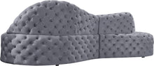 Load image into Gallery viewer, Royal Grey Velvet 2pc. Sectional