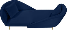 Load image into Gallery viewer, Nolan Navy Velvet Chaise