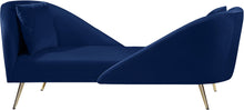Load image into Gallery viewer, Nolan Navy Velvet Chaise
