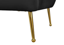 Load image into Gallery viewer, Tori Black Velvet Loveseat