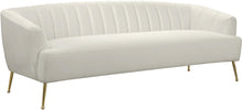 Load image into Gallery viewer, Tori Cream Velvet Sofa