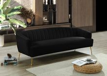 Load image into Gallery viewer, Tori Black Velvet Sofa