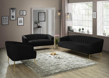 Load image into Gallery viewer, Tori Black Velvet Sofa