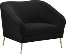 Load image into Gallery viewer, Hermosa Black Velvet Chair