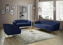 Load image into Gallery viewer, Tori Navy Velvet Sofa