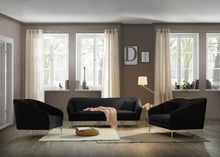 Load image into Gallery viewer, Hermosa Black Velvet Chair