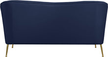 Load image into Gallery viewer, Hermosa Navy Velvet Loveseat