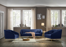 Load image into Gallery viewer, Hermosa Navy Velvet Chair